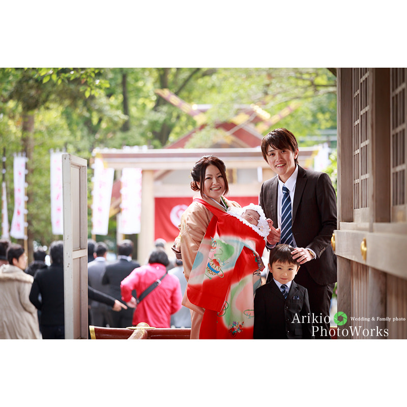 猿田彦神社でお宮参り出張撮影