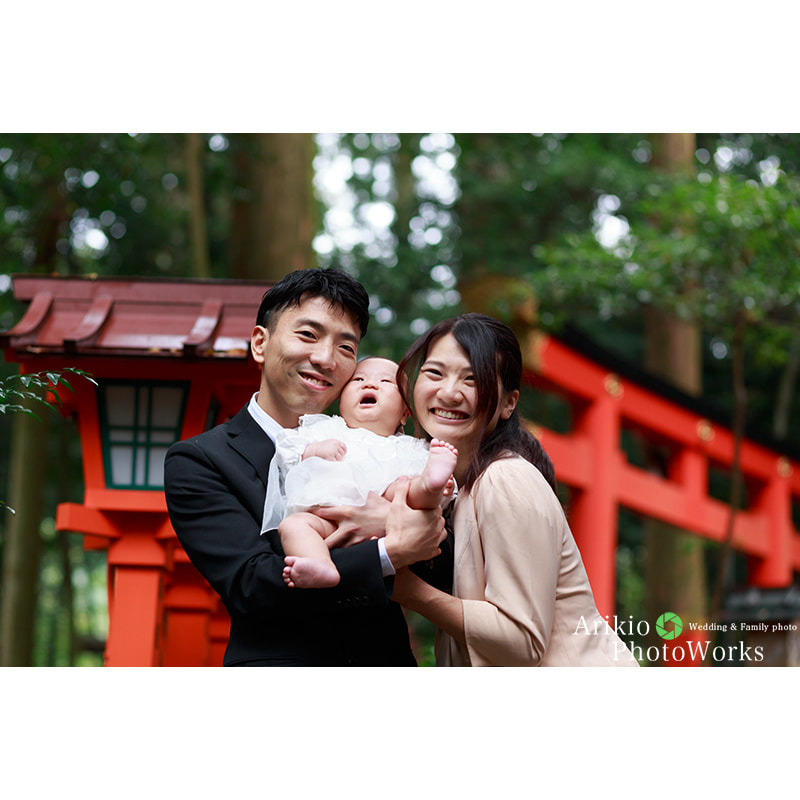 椿神大社でお宮参り出張撮影