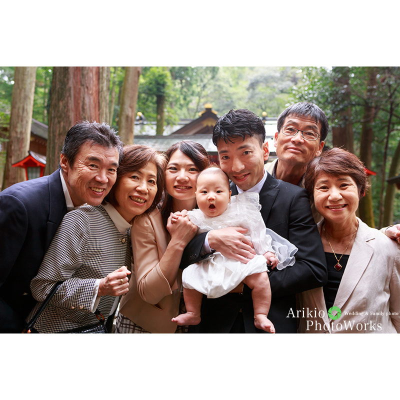 椿神大社でお宮参り出張撮影