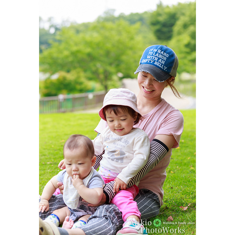 南部丘陵公園で家族写真の出張撮影