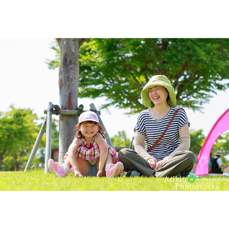 東員町中部公園で家族写真の出張撮影