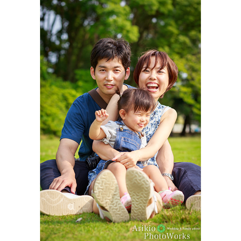 霞ゆめくじらで家族写真の出張撮影